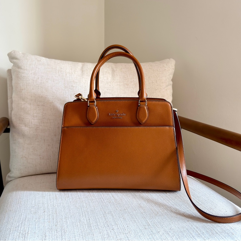 ⛔️SOLD⛔️ Kate Spade New York Brown Leather Handbag – Tan / Cognac